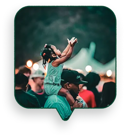 Photo of a child and father